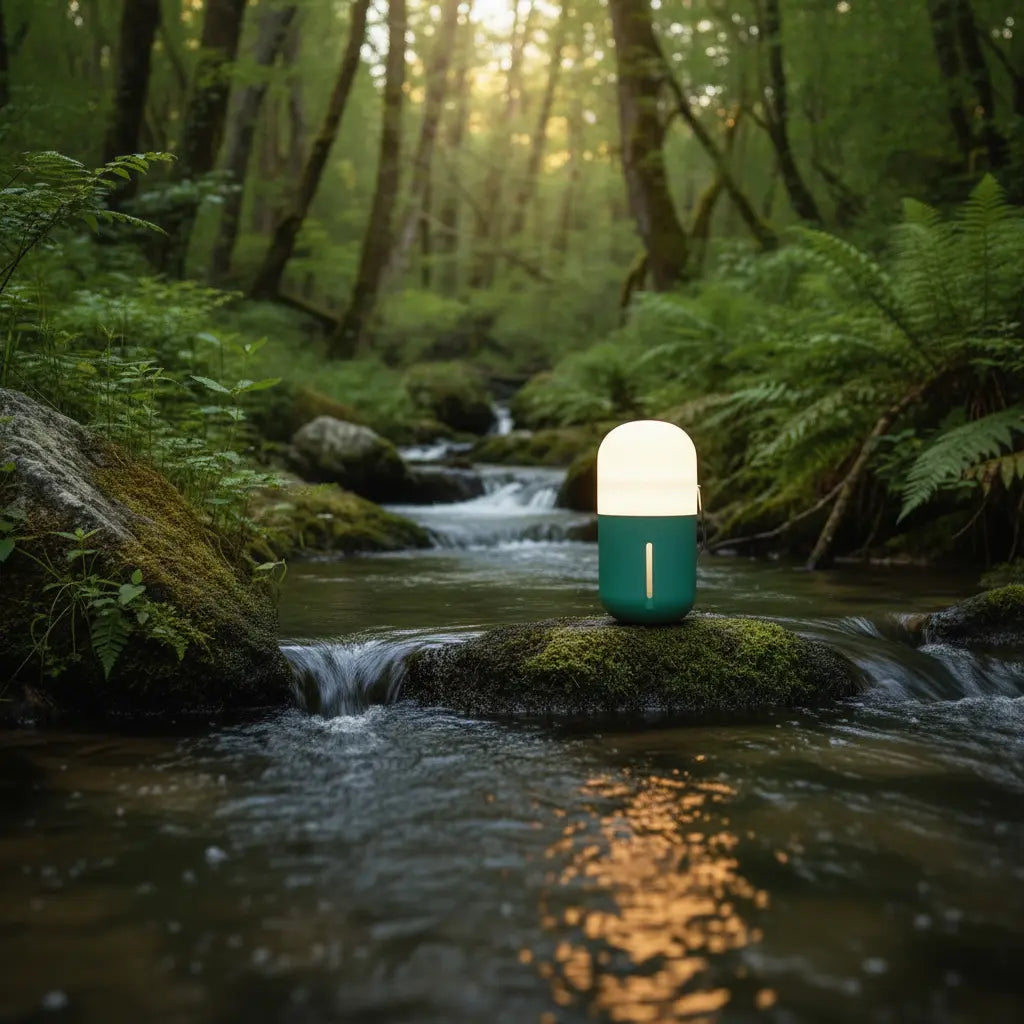 Hopen salt water candle lamp lifestyle product shot