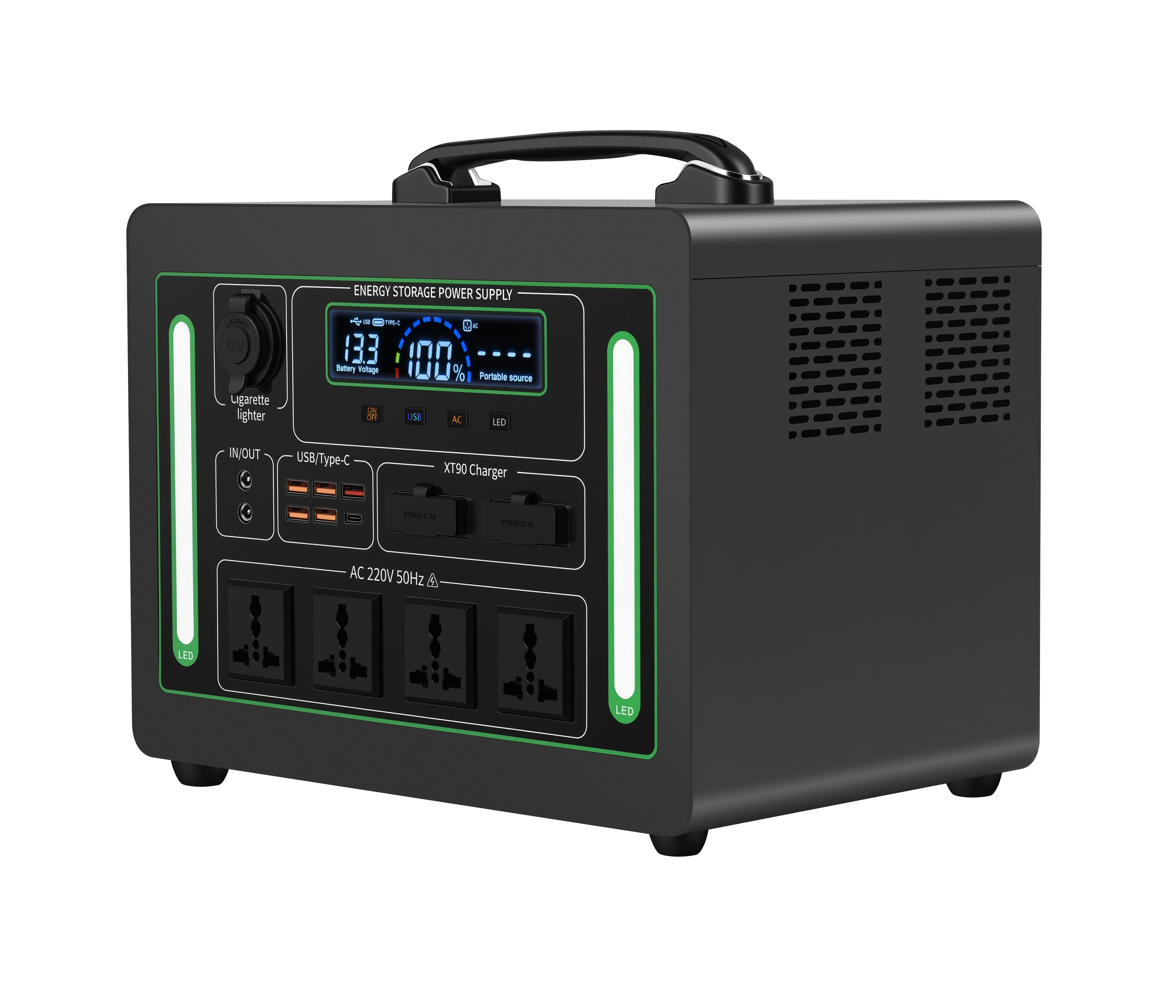 Portable Energy Storage Power Supply Station 1200W 1152Wh LiFePO4
