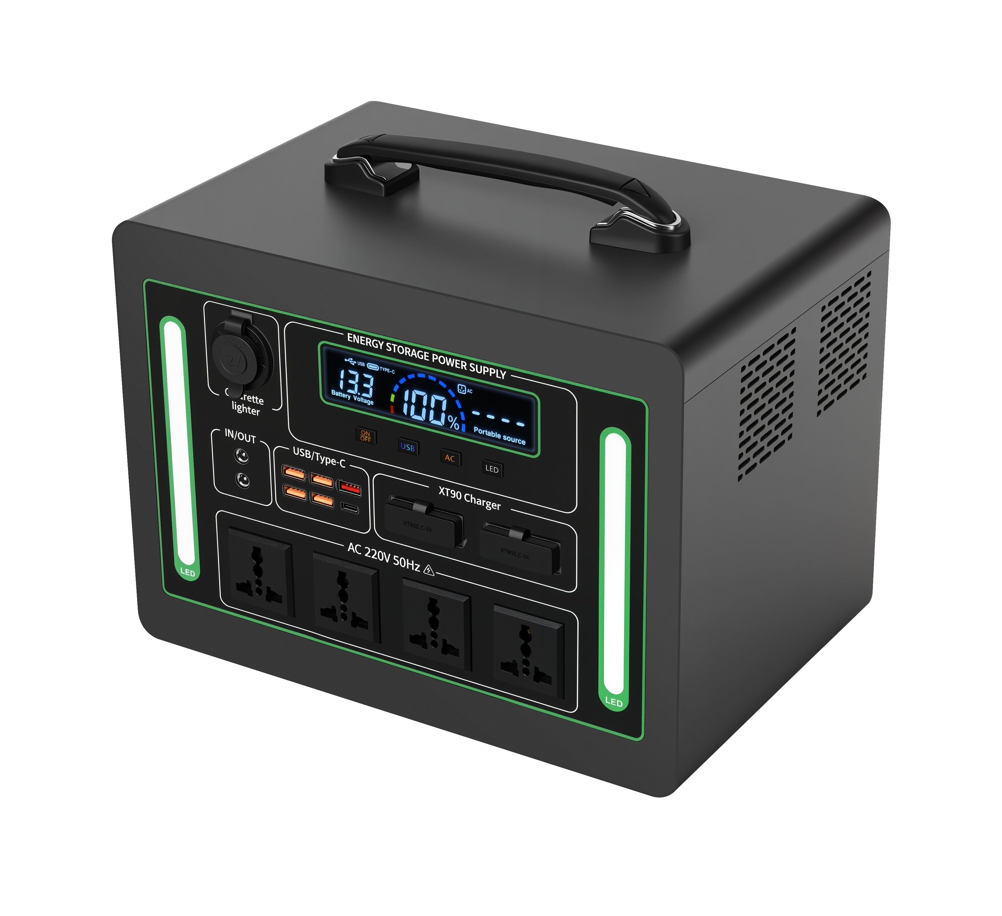 Portable Energy Storage Power Supply Station 1200W 1152Wh LiFePO4
