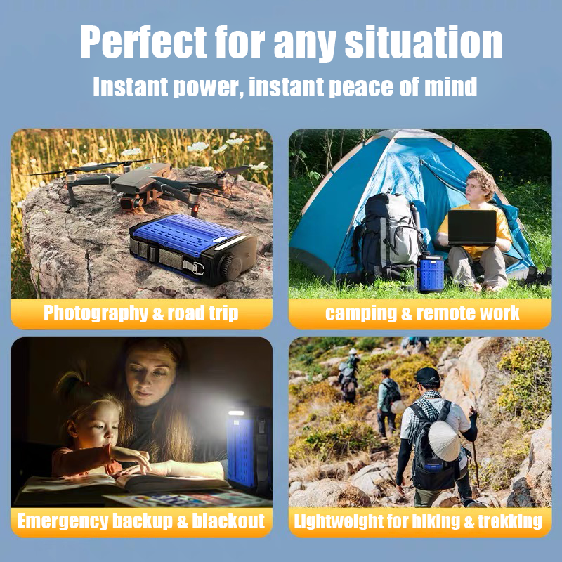 HOPEN Salt Water Powered Outdoor Power Bank – LED Light & Device Charging