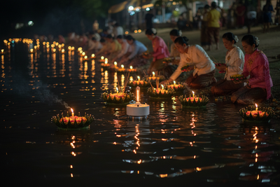 Floating Candle Lamp Southeast Asia Festival