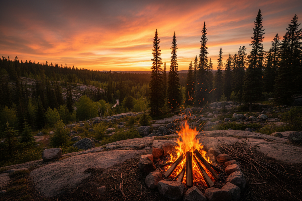 Outdoor Camping Scene - No Product