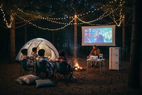 Outdoor Cinema Night Scene