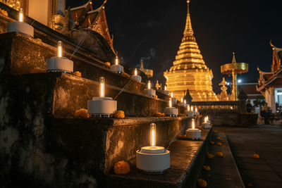 Thai Temple Multiple Lamps
