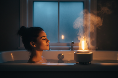 Winter Bath with Person